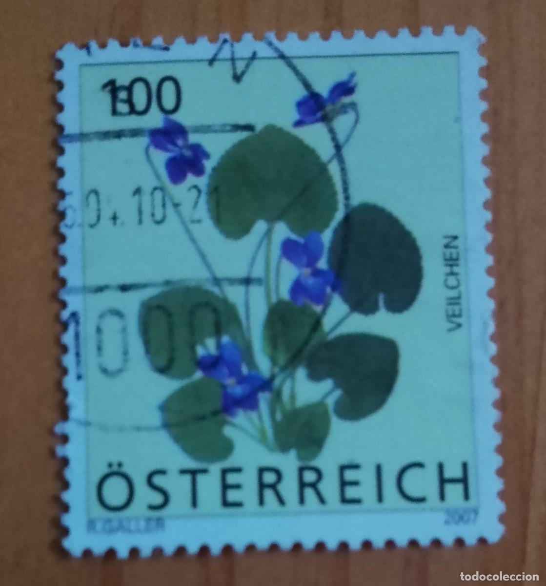 Sellos: AUSTRIA - V/F 100 - FLORA. FLOR, VEILCHEN - Foto 1