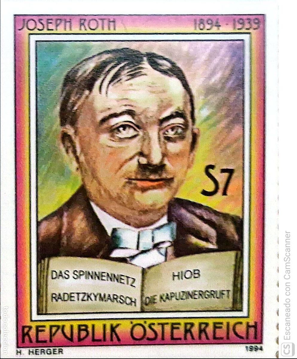 Sellos: Austria. 1966 Escritor: Joseph Roth. 1994. Sellos nuevos y numeraci&oacute;n Yvert.