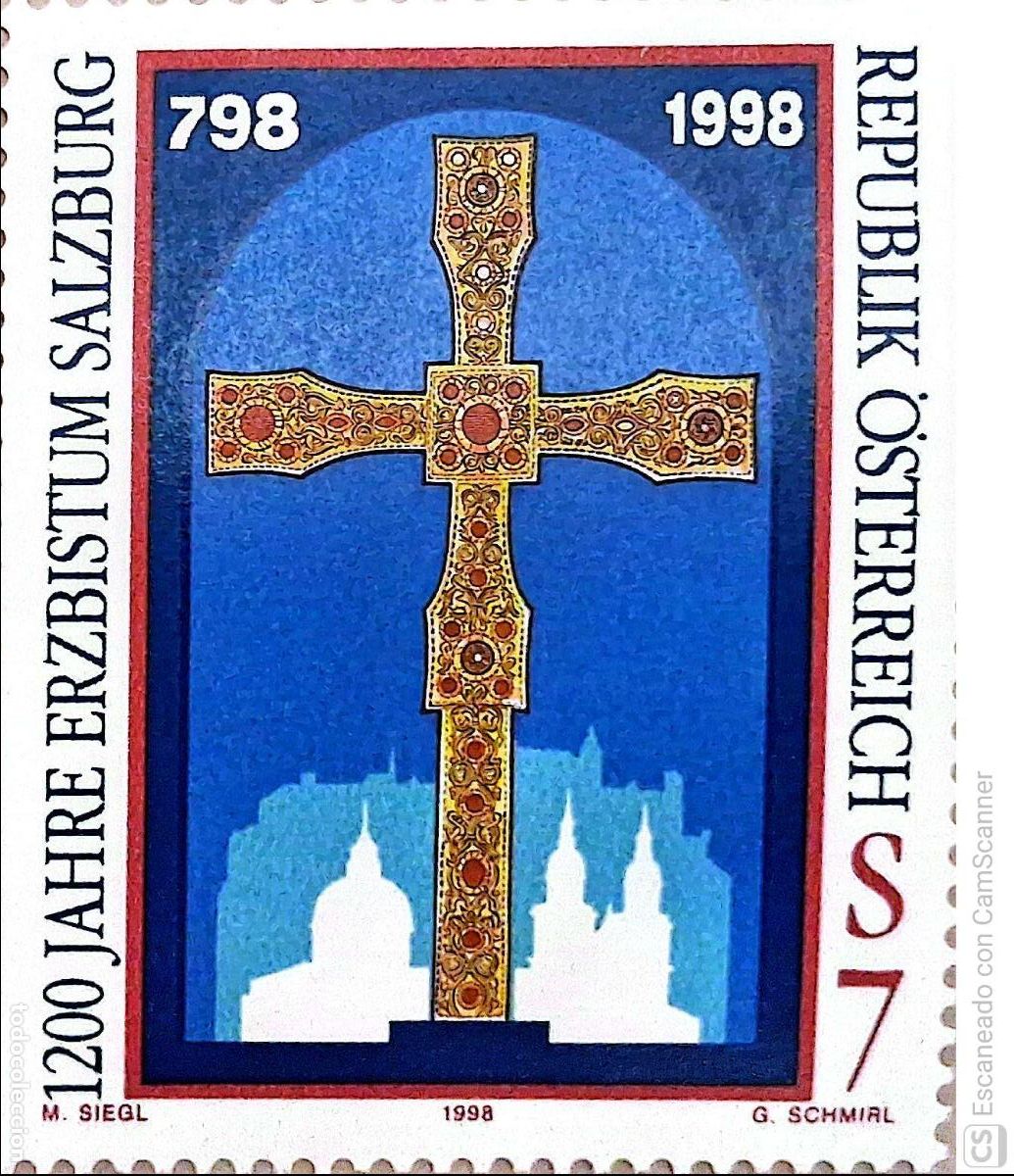 Sellos: Austria. 2079 Aniversario del Arzobispado de Salzburgo. 1998. Sellos nuevos y numeraci&oacute;n Yvert.