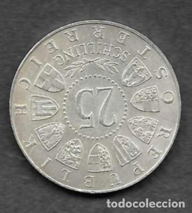 Sellos: MONEDA AUSTRIA- 1958- 25 SCHILLING- PLATA - Foto 2