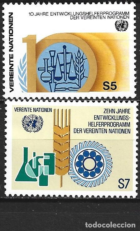 Sellos: NACIONES VIENA YVERT NUM. 21/22 SERIE COMPLETA NUEVA SIN GOMA