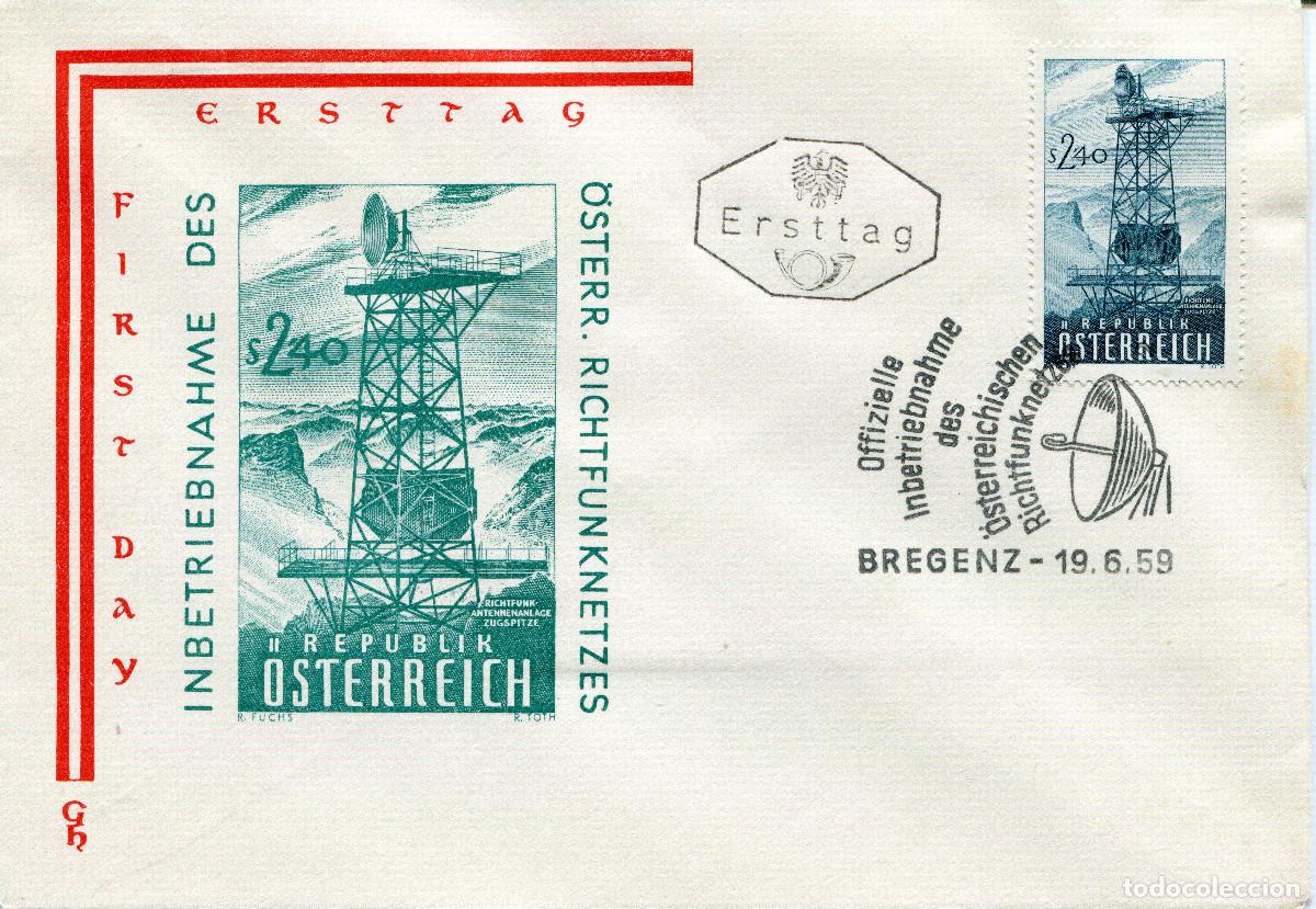 Sellos: AUSTRIA 1959 CARTA FDC MICHEL AT 1068