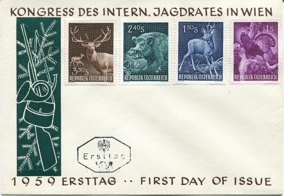 Sellos: AUSTRIA 1959 CARTA FDC MICHEL AT 1062-1065