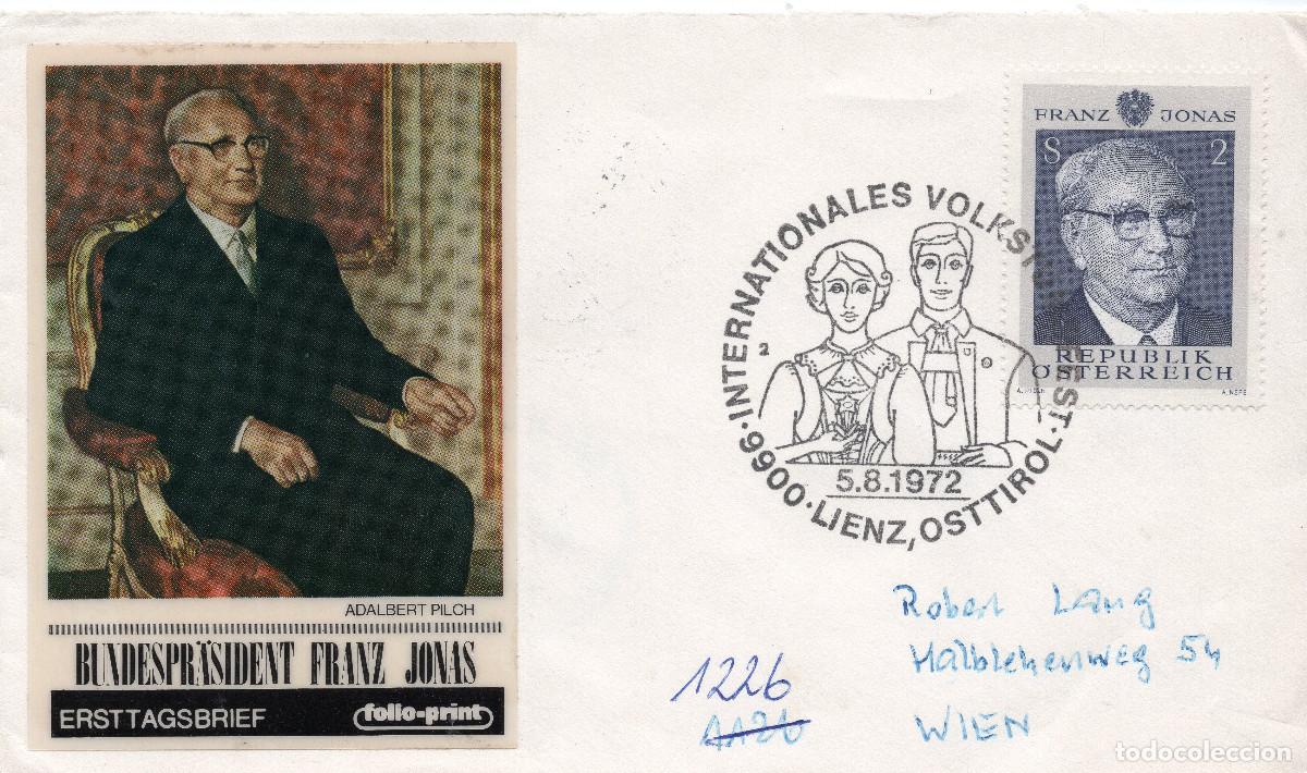 Sellos: AUSTRIA 1969 CARTA FDC MICHEL AT 1315