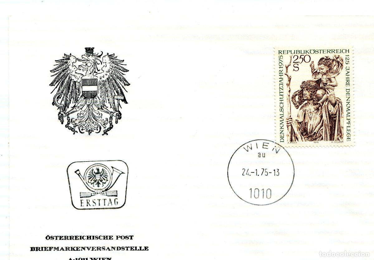 Sellos: AUSTRIA 1975 CARTA FDC MICHEL AT 1474