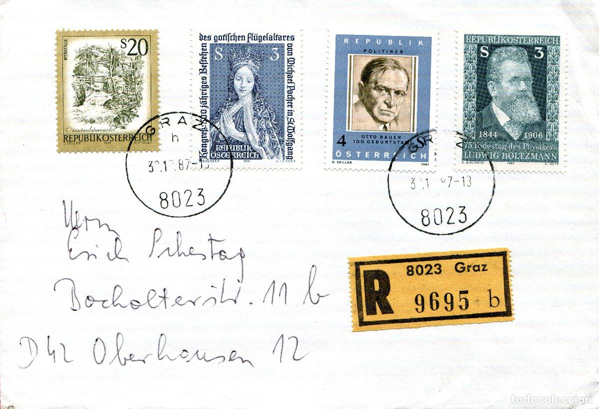 Sellos: AUSTRIA 1977 CARTA MICHEL AT 1565-1681-1678-1677