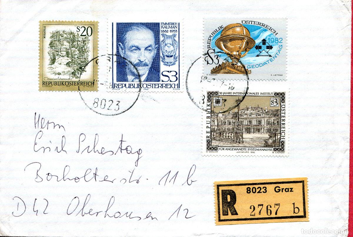 Sellos: AUSTRIA 1977 CARTA MICHEL AT 1565-1722-1716-1720