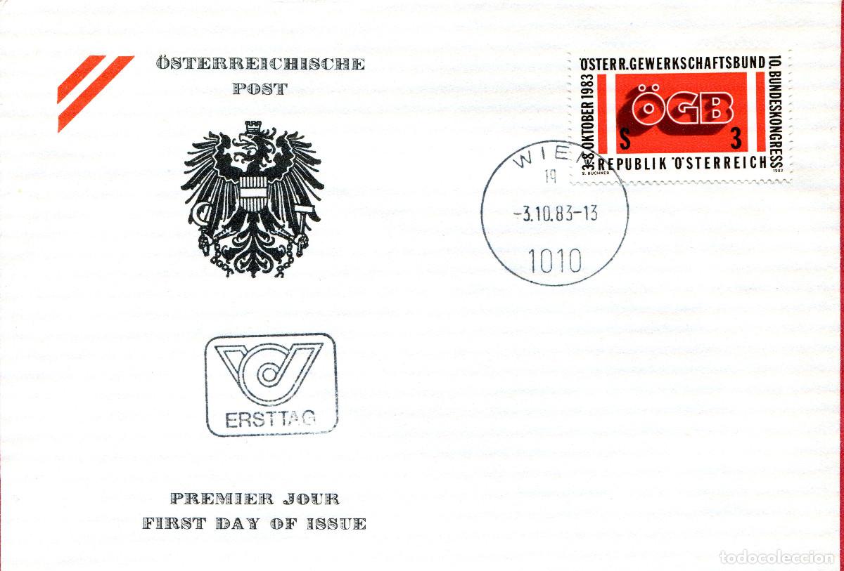 Sellos: AUSTRIA 1983 CARTA FDC MICHEL AT 1754