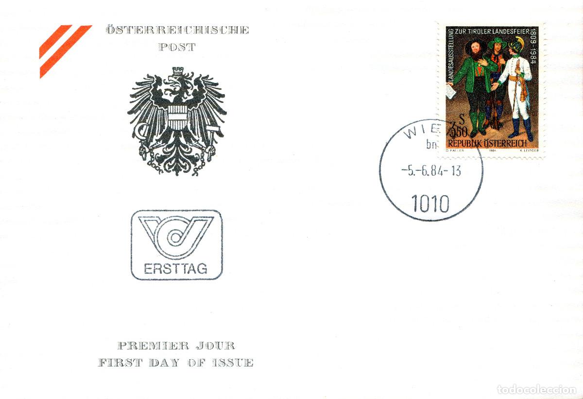 Sellos: AUSTRIA 1984 CARTA FDC MICHEL AT 1780