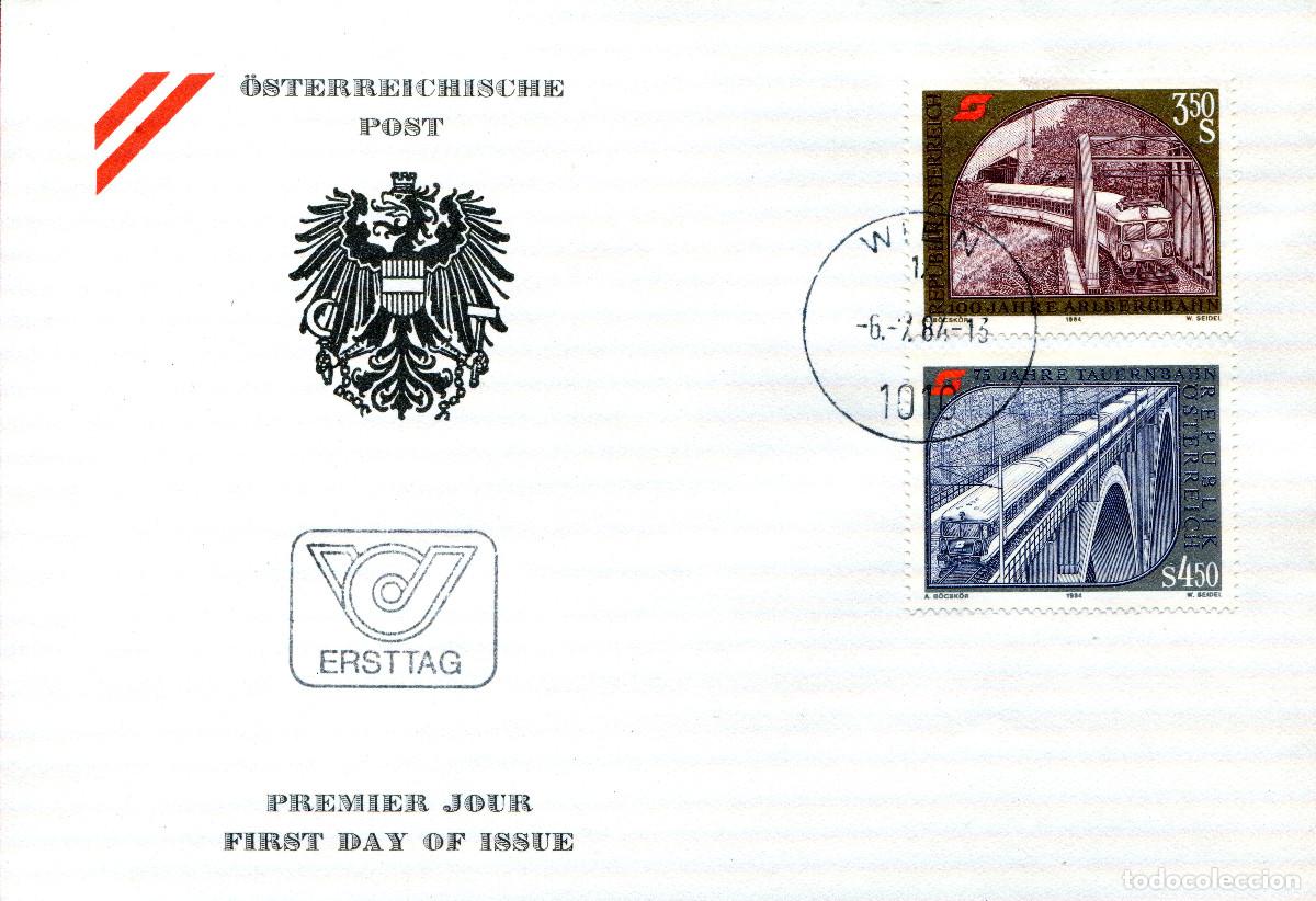 Sellos: AUSTRIA 1984 CARTA FDC MICHEL AT 1785-1786