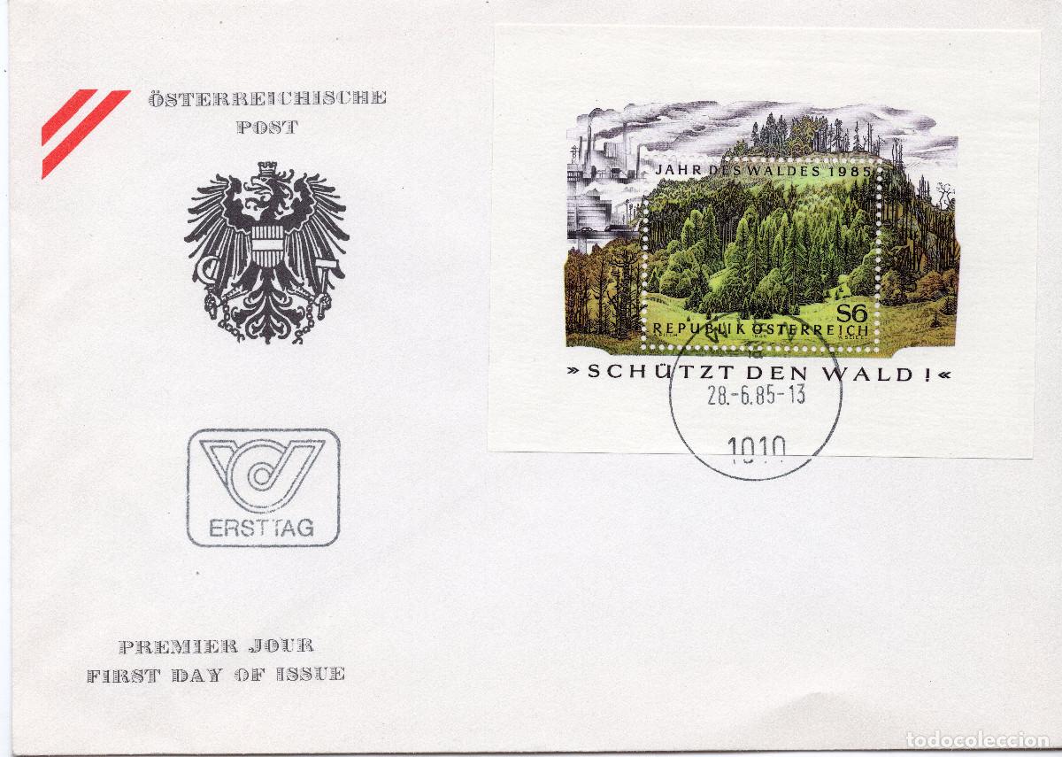 Sellos: AUSTRIA 1985 CARTA FDC MICHEL AT BL7