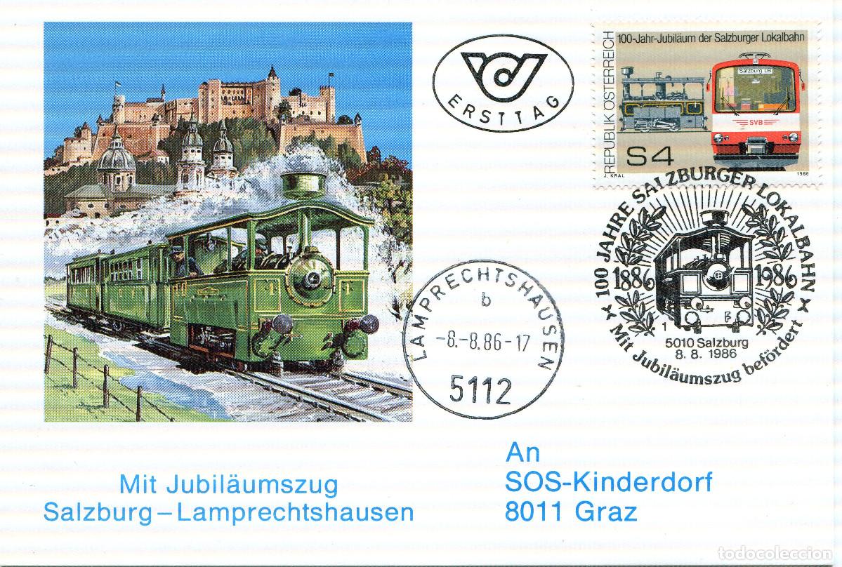Sellos: AUSTRIA 1986 CARTA FDC MICHEL AT 1854