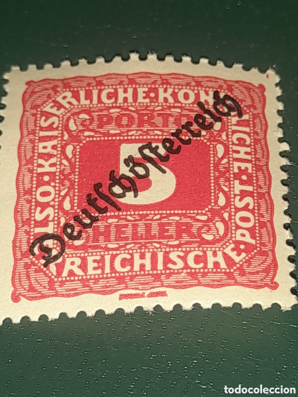 Sellos: Sello Austria nuevo 1920. N&uacute;mero en octoedro. Sobreimpreso