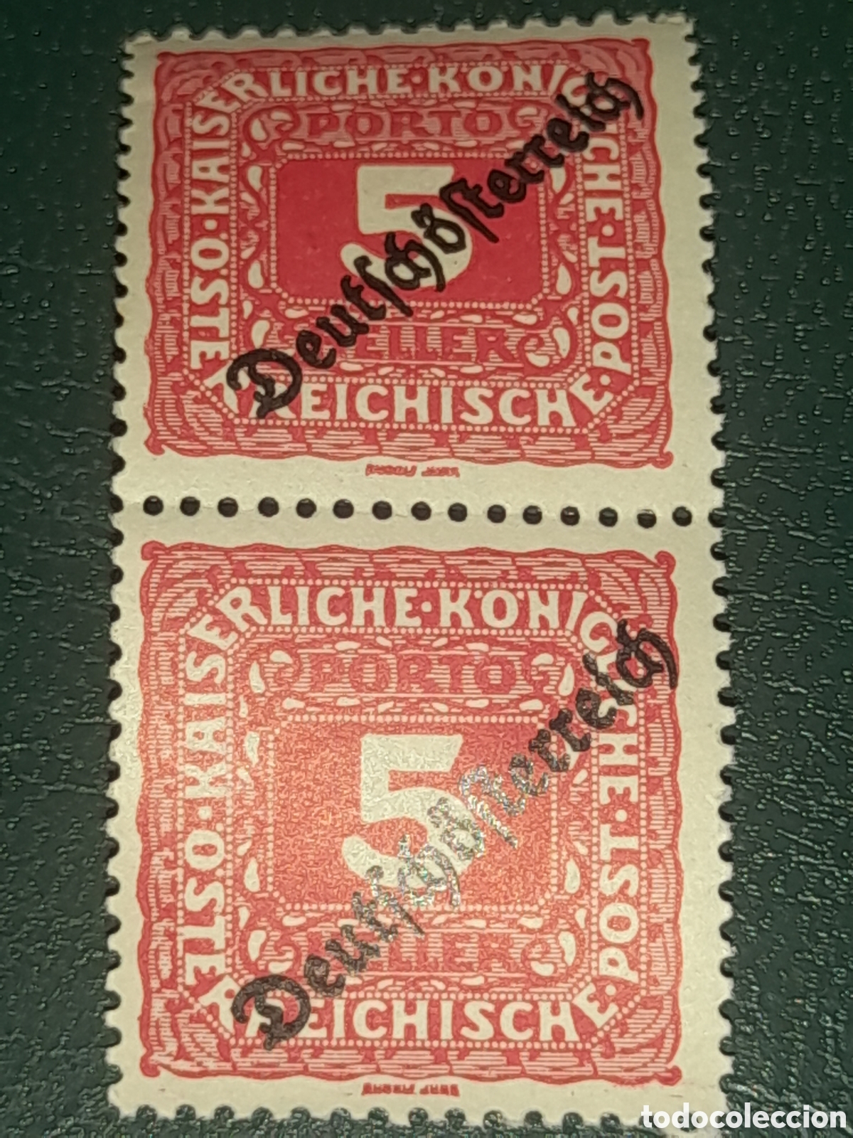 Sellos: Sello Austria nuevo 1920. N&uacute;mero en octoedro. Sobreimpreso