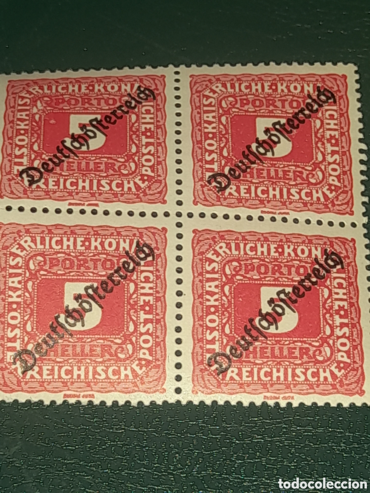 Sellos: Sello Austria nuevo 1920. N&uacute;mero en octoedro. Sobreimpreso