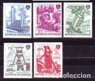 Sellos: Austria. 932/36 Aniversario de la nacionalizaci&oacute;n de empresas: Carb&oacute;n, electricidad, altos hornos,