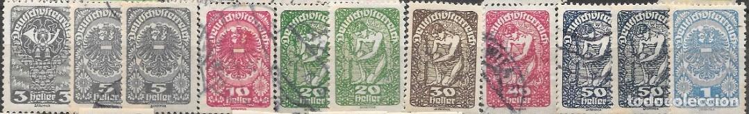 Sellos: AUSTRIA-SELLOS A&Ntilde;OS 1919/1920-SELLOS DE USO CORRIENTE-NUEVOS Y USADOS-DENTADO 12&frac12;