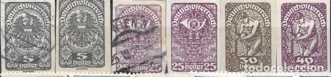 Sellos: AUSTRIA-SELLOS A&Ntilde;OS 1919/1920-SELLOS DE USO CORRIENTE SIN DENTAR-NUEVOS Y USADOS-IMPERFORADO