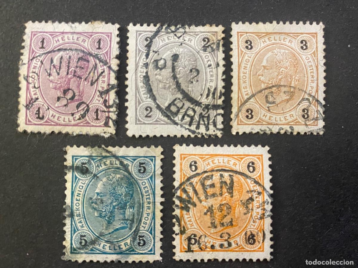 Sellos: Austria a&ntilde;o 1899 serie completa