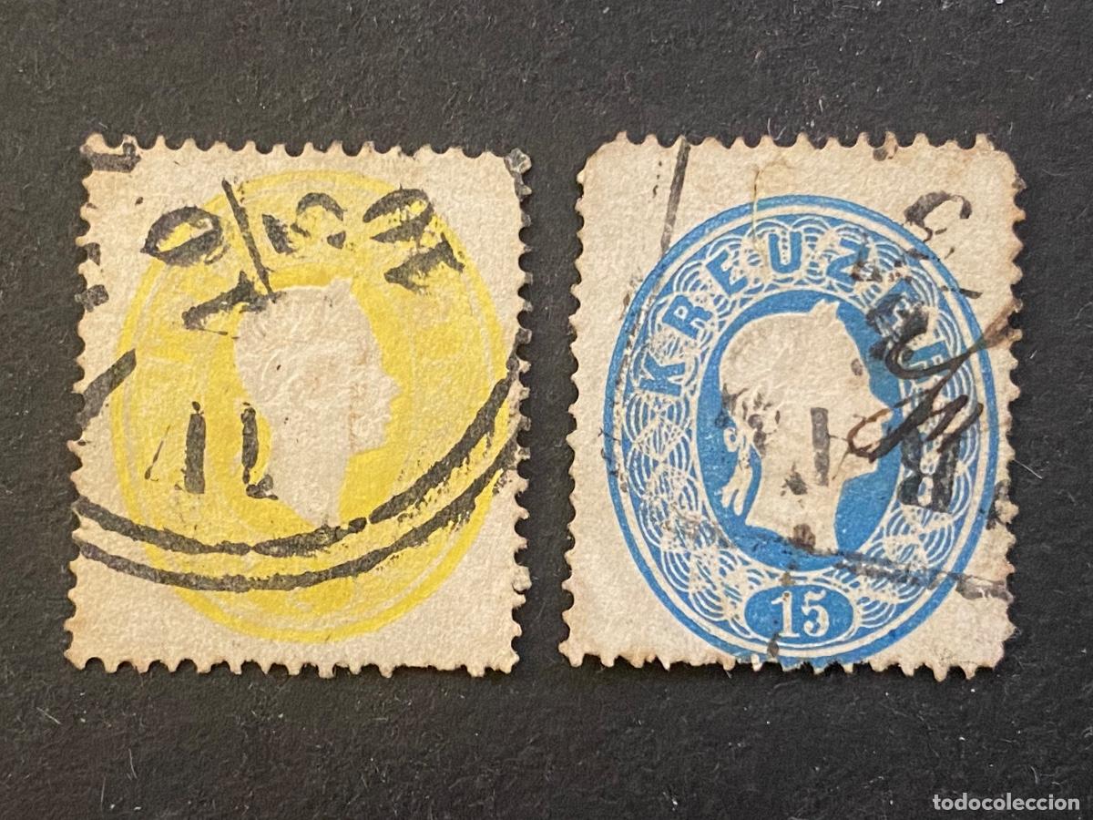 Sellos: Austria a&ntilde;o 1860 sellos antiguos