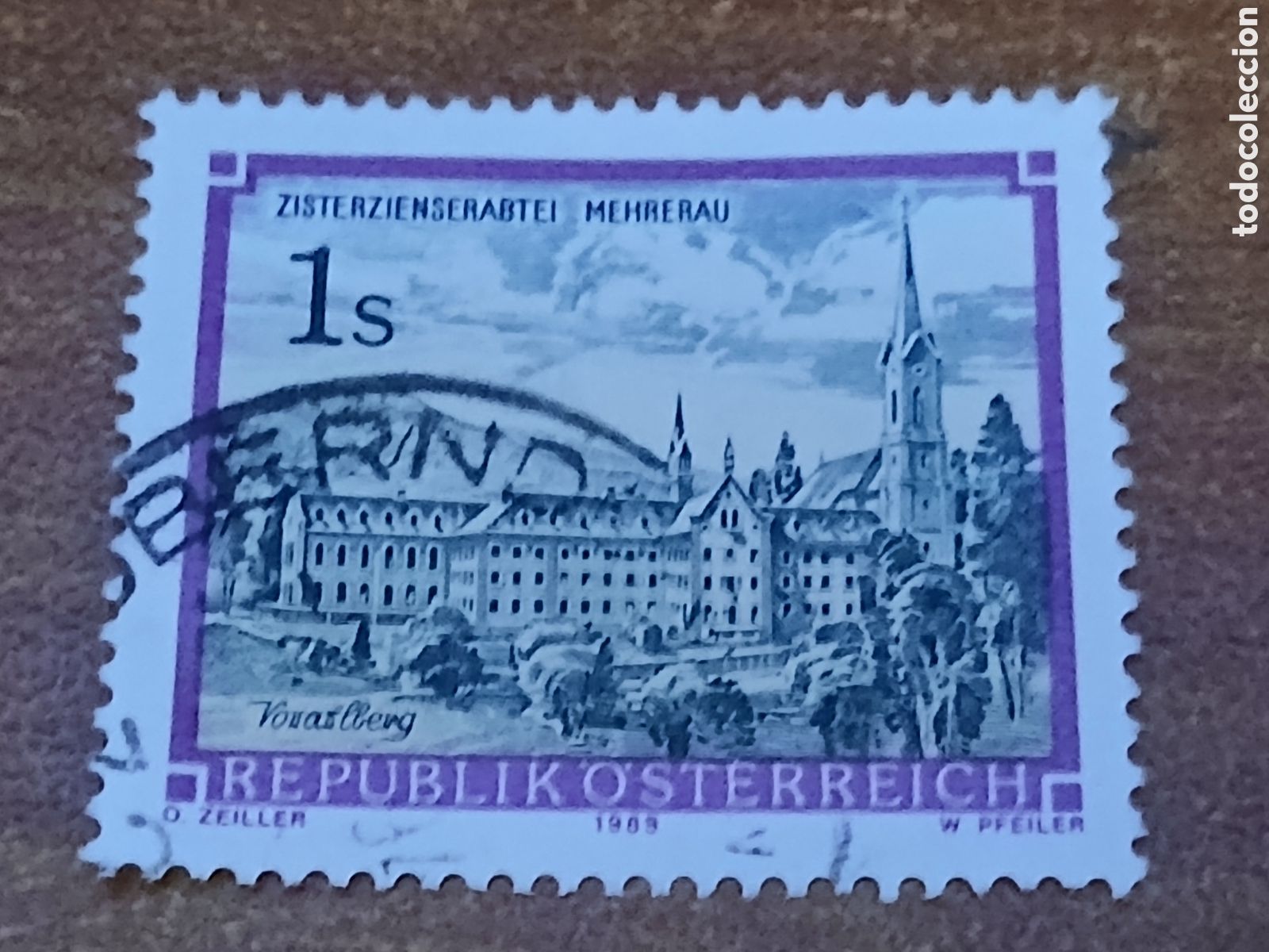 Sellos: Sello Austria 1.987 Abad&iacute;a Wettingen Mehberau