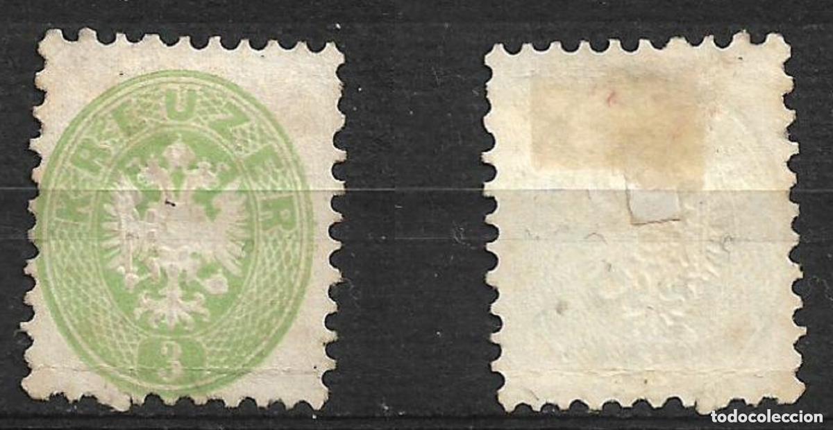Sellos: austria 1864 scott 23 (*) sin goma doblez 190&euro; - 18-2