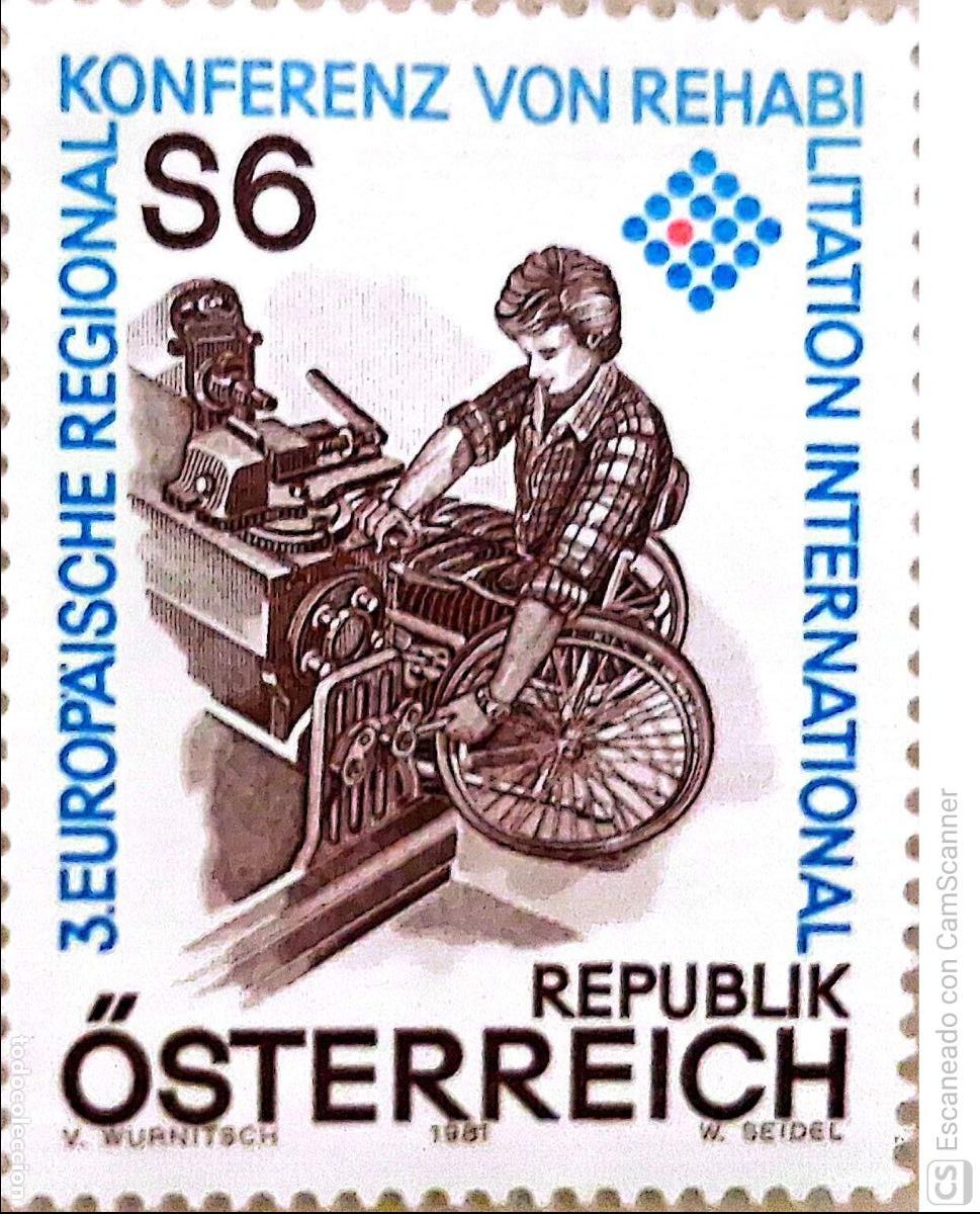 Sellos: Austria. 1496 Rehabilitaci&oacute;n internacional de las personas disminuidas. 1981. Sellos nuevos y numera