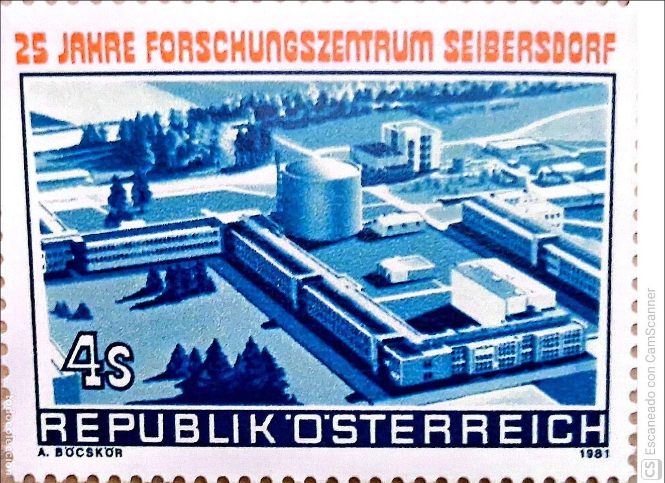 Sellos: Austria. 1502 Centro de investigaci&oacute;n de Seibersdorf. 1981. Sellos nuevos y numeraci&oacute;n Yvert