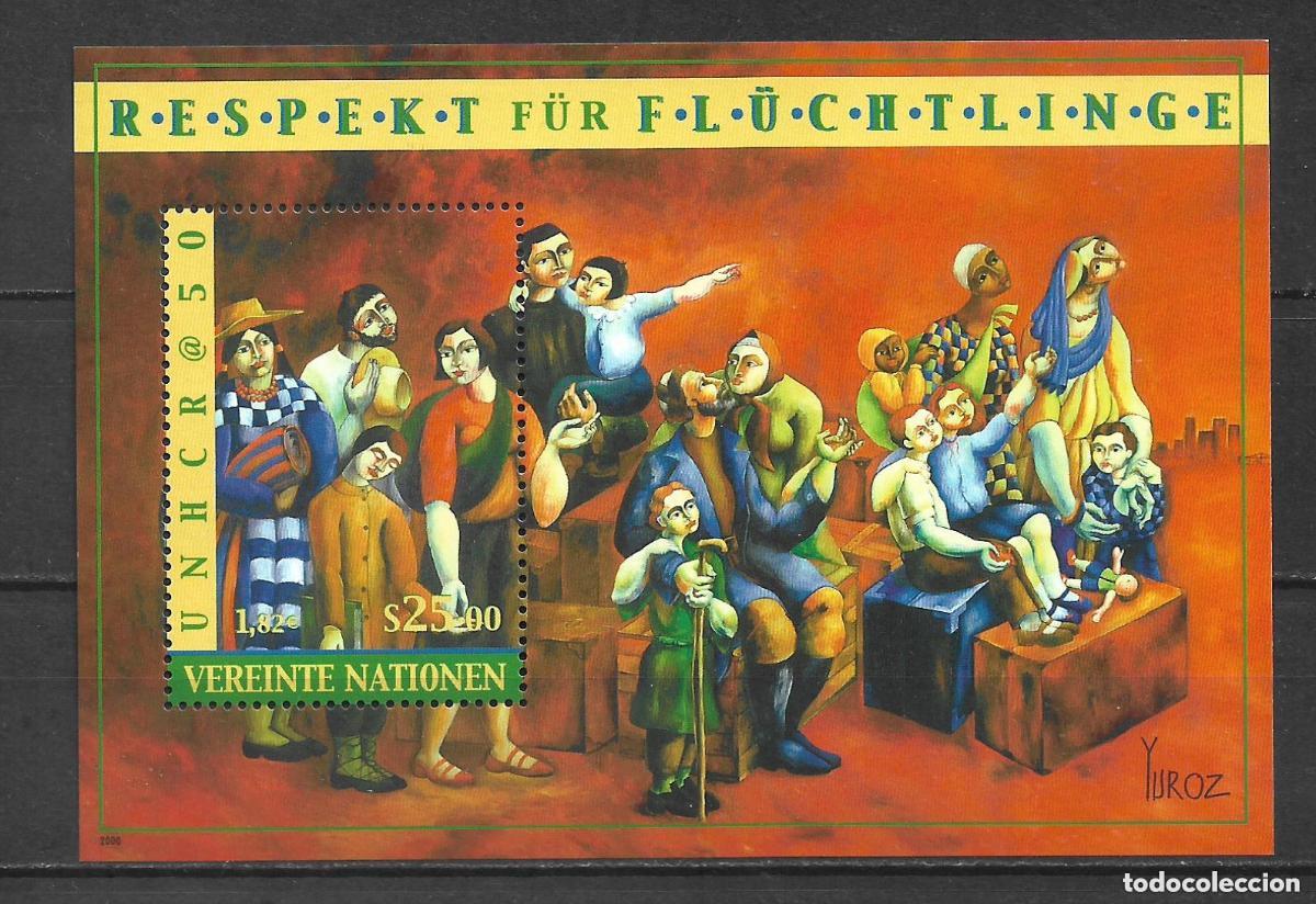 Sellos: onu viena 2000 hoja bloque ** mnh facial 1.82&euro; - 31/2