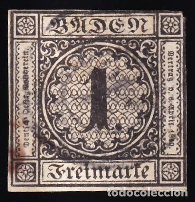 Sellos: Estados Alemanes, Baden. 1851-1852 Y&T. 5