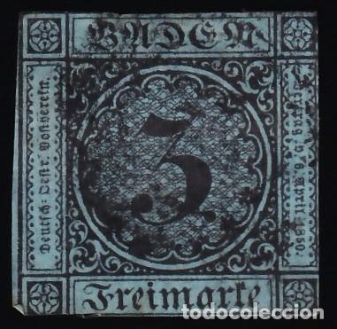 Sellos: Estados Alemanes, Baden. 1851-1852 Y&T. 7