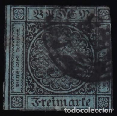 Sellos: Estados Alemanes, Baden. 1851-1852 Y&T. 7