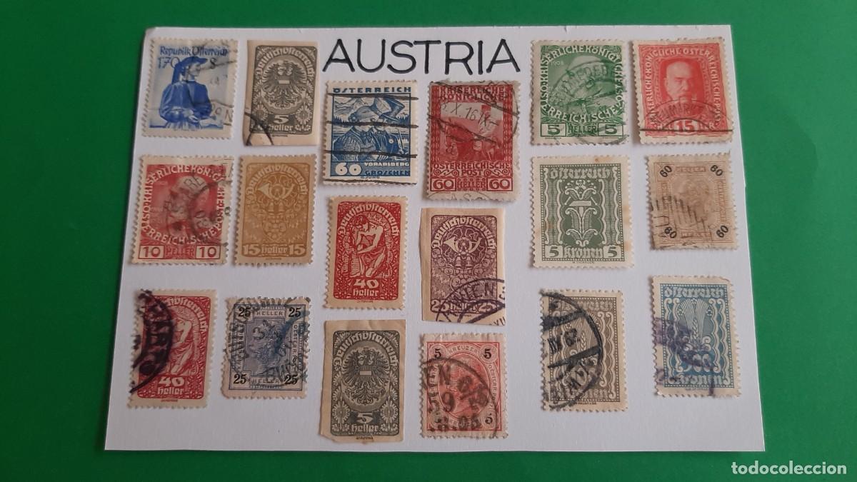 Sellos: (AUSTRIA) LOTE DE SELLOS EN FICHA