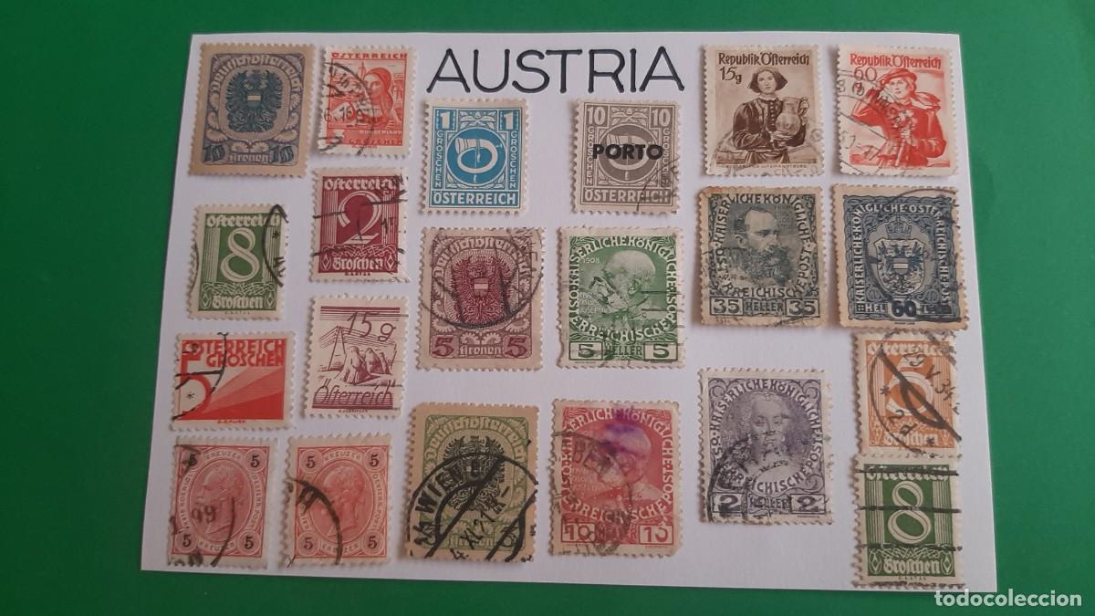 Sellos: (AUSTRIA) LOTE DE SELLOS EN FICHA