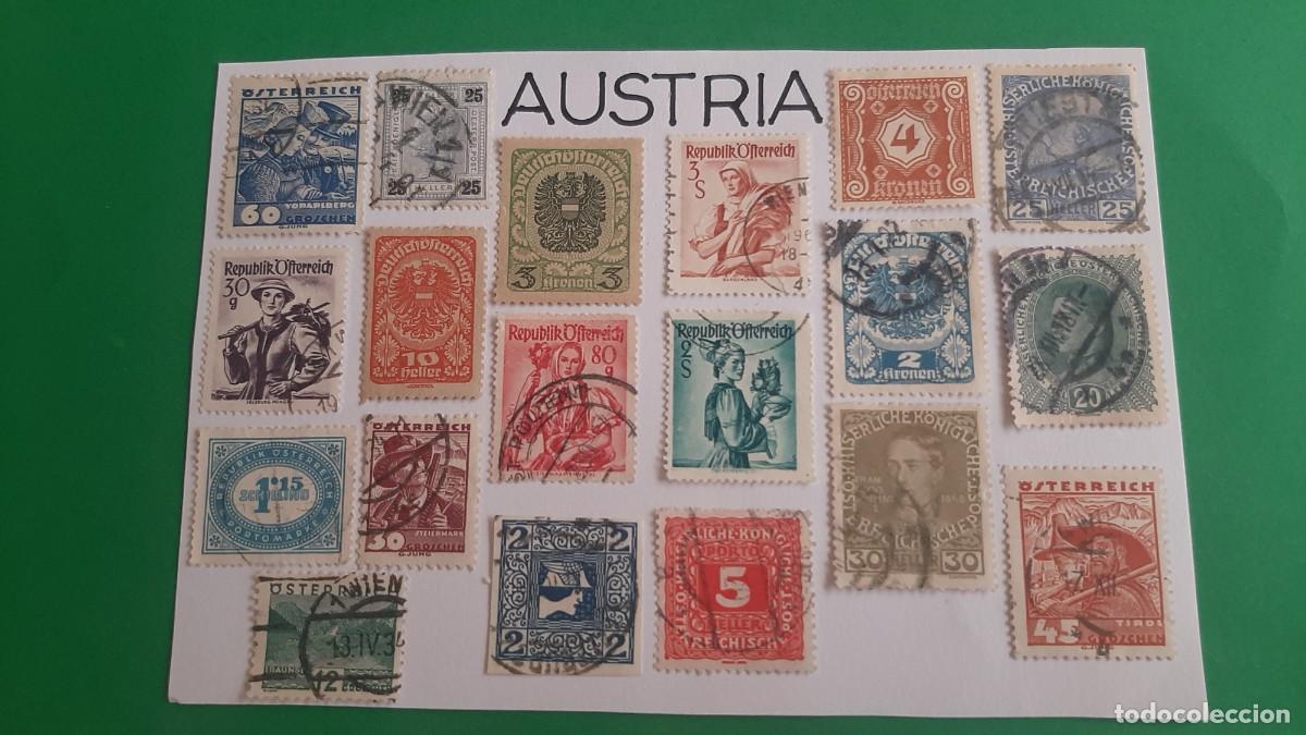 Sellos: (AUSTRIA) LOTE DE SELLOS EN FICHA