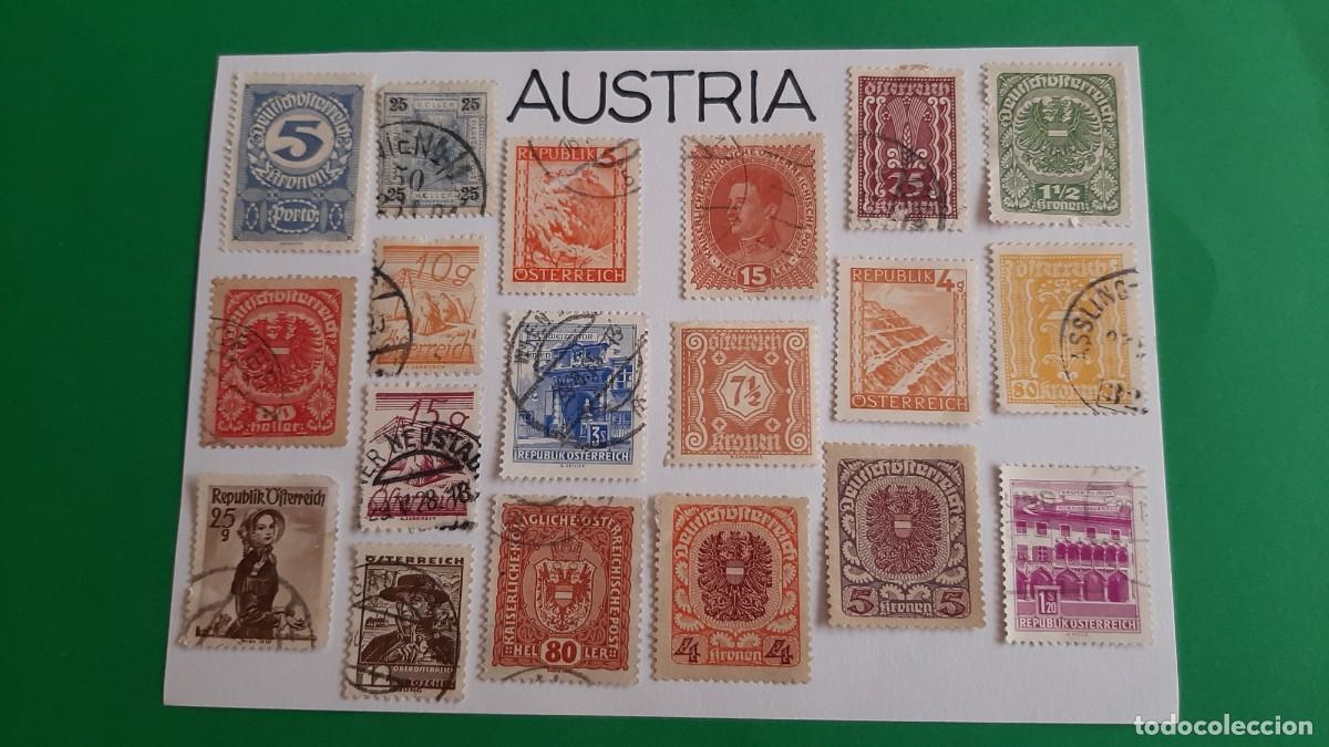 Sellos: (AUSTRIA) LOTE DE SELLOS EN FICHA