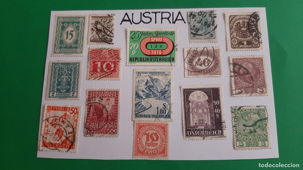 Sellos: (AUSTRIA) LOTE DE SELLOS EN FICHA