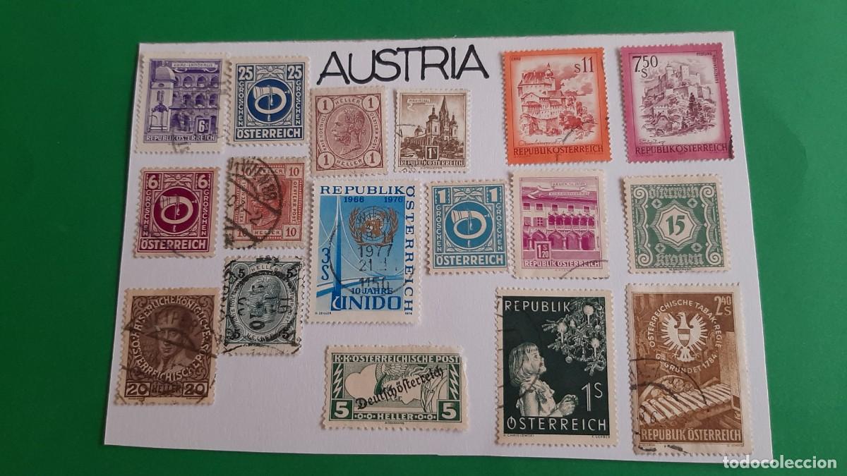 Sellos: (AUSTRIA) LOTE DE SELLOS EN FICHA