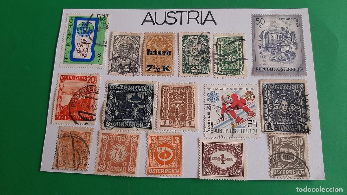 Sellos: (AUSTRIA) LOTE DE SELLOS EN FICHA