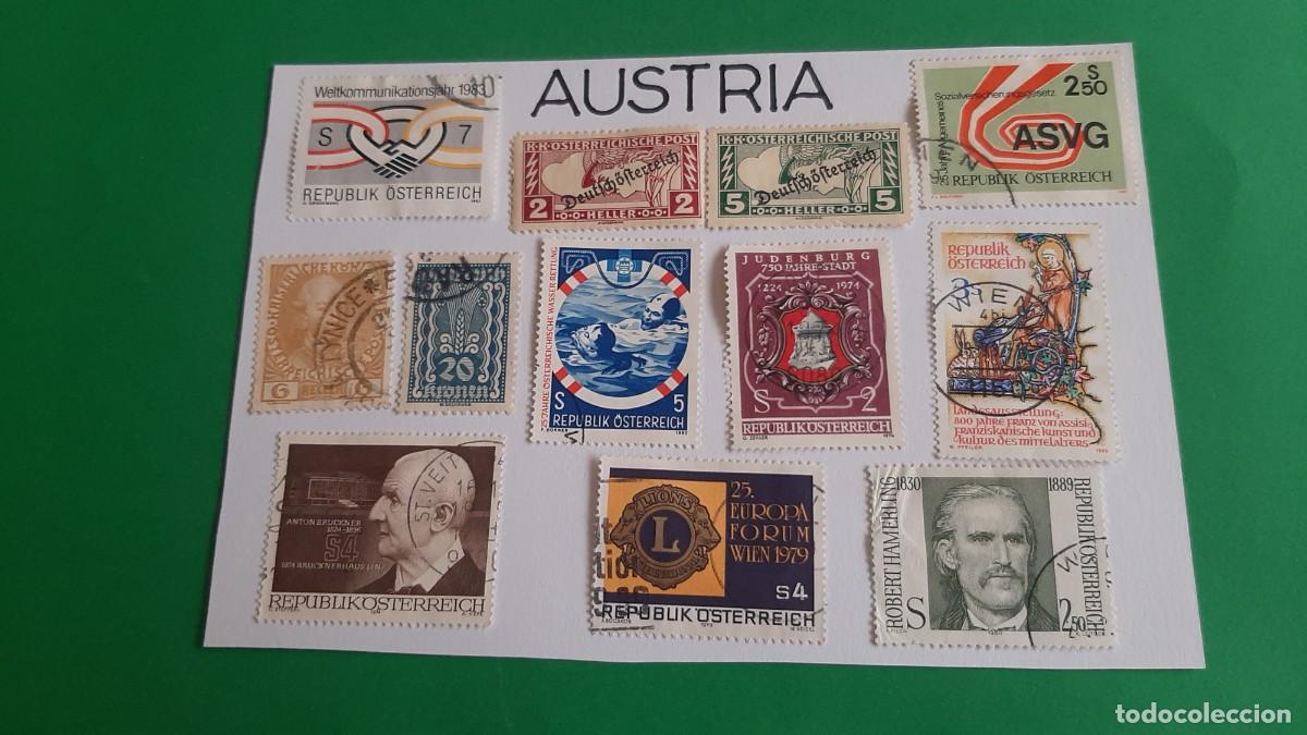Sellos: (AUSTRIA) LOTE DE SELLOS EN FICHA