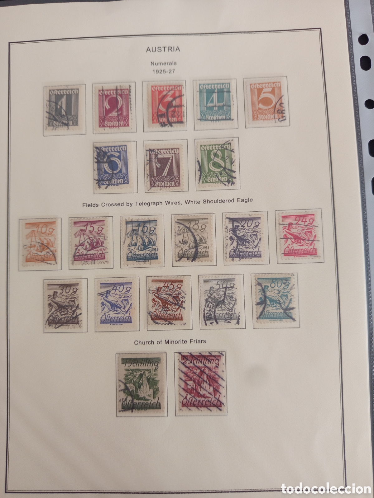 Sellos: Austria, 1925. Numerales y Paisajes. Yvert 331/350. Serie completa. Ver fotos. Pedido m&iacute;nimo 3 &euro;