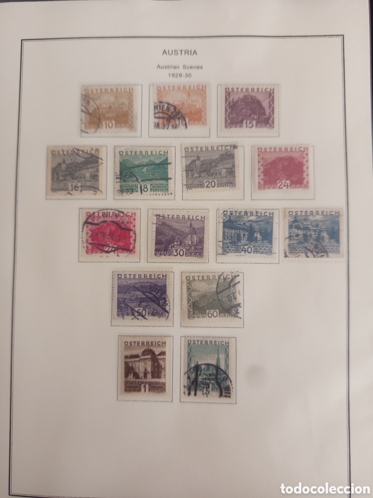 Sellos: Austria, 1929. Paisajes. Serie completa Yvert 378/389. Ver fotos. Pedido m&iacute;nimo 3 &euro;