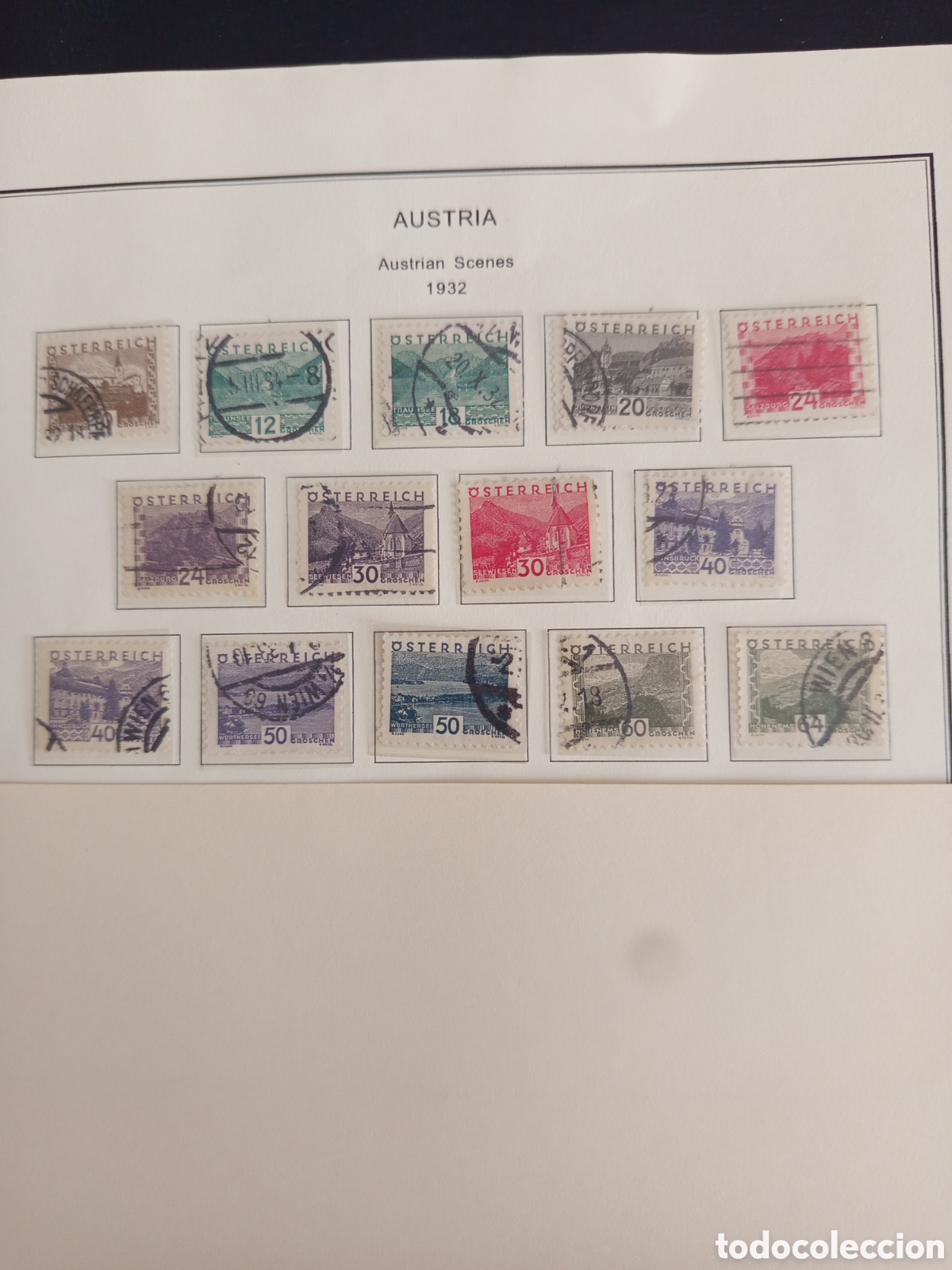Sellos: Austria, 1932. Paisajes. Serie completa. Yvert 405/18. Pedido m&iacute;nimo 3 &euro;.