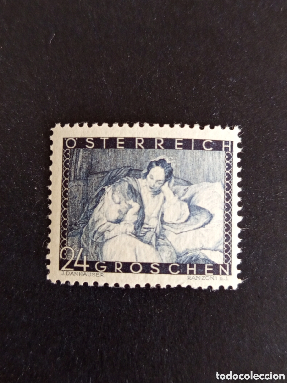 Sellos: Austria, 1935. D&iacute;a de la madre. Pintura. Yvert 466. Ver fotos. Pedido m&iacute;nimo 3 &euro;