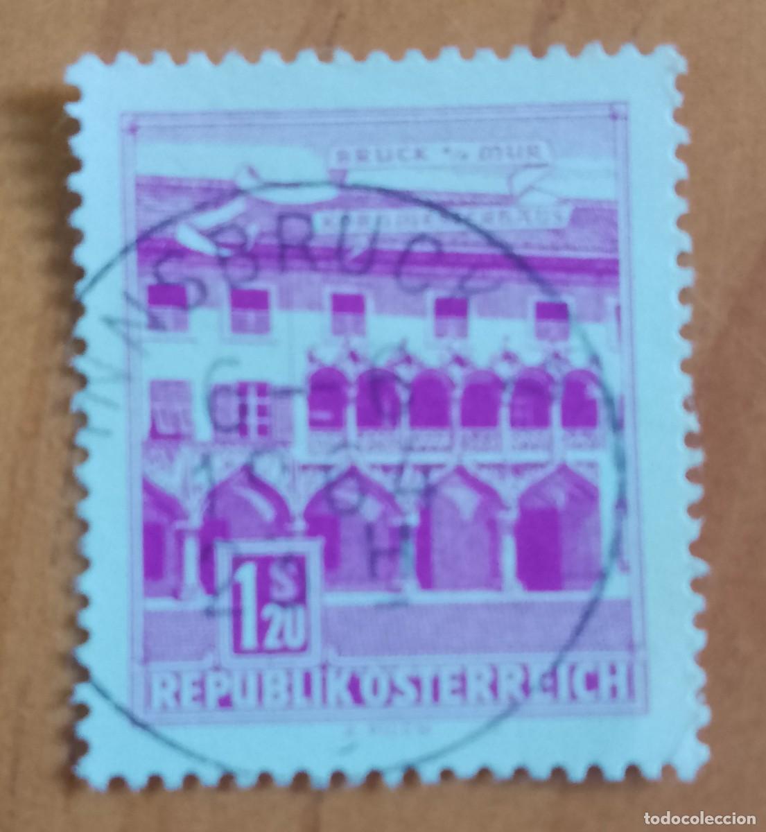 Sellos: AUSTRIA - V/F 1,20 S - A&Ntilde;O 192, BRUCK MUR - CASA DEL MAIZ - YV 1304 - MATASELLO IDENTIFICATIVO