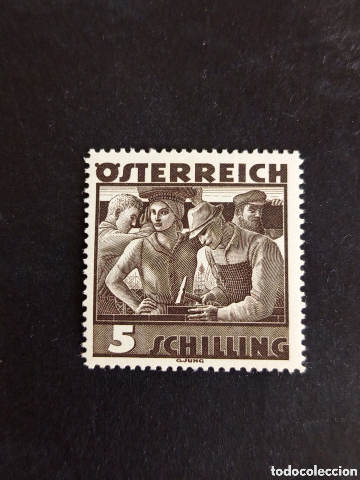 Sellos: Austria, 1936. Trabajadores industria y de la obra. Yvert 483. Ver fotos. Pedido m&iacute;nimo 3 &euro;.