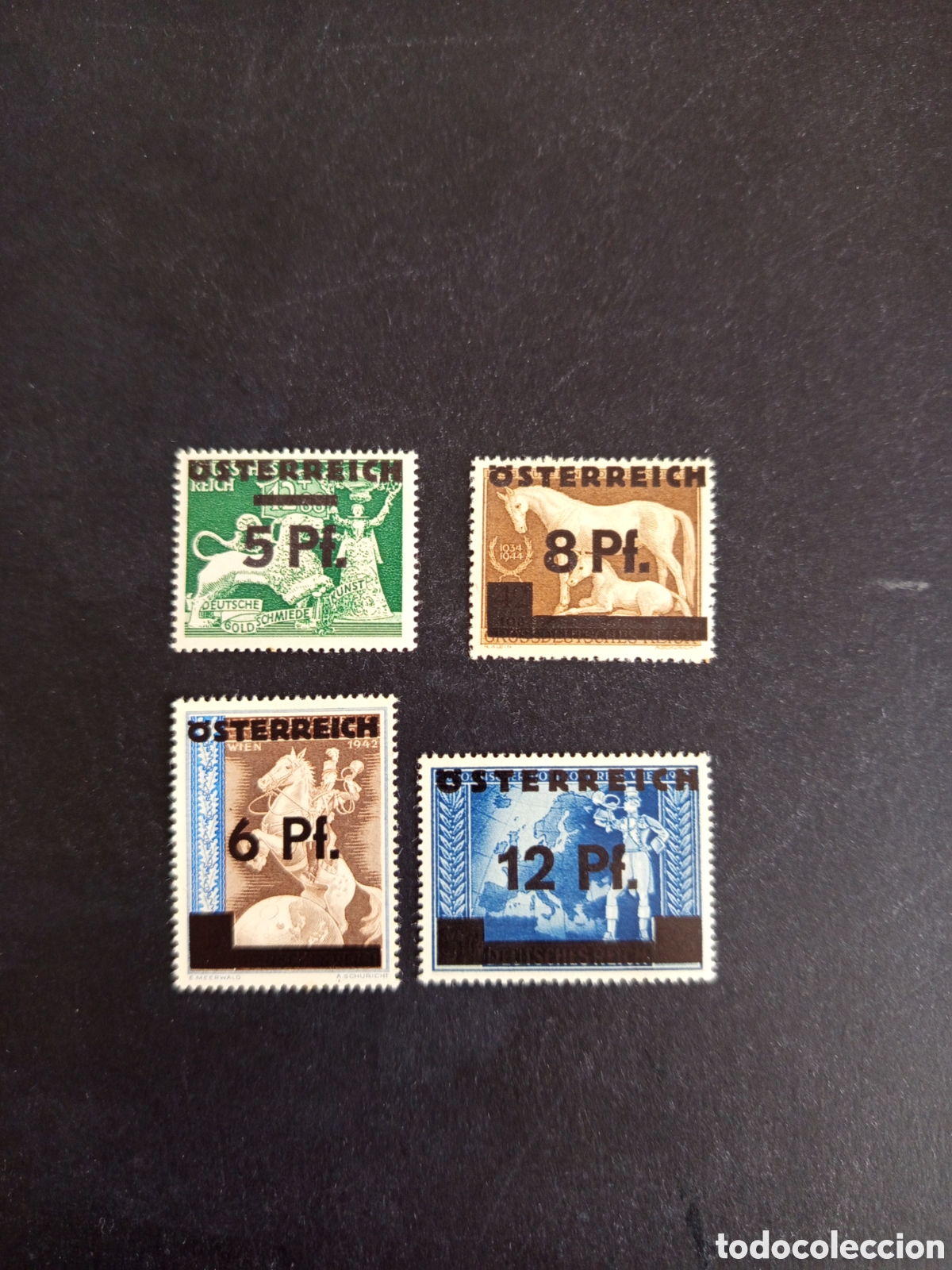 Sellos: Austria 1945. Sellos de Alemania sobrecargados. Yvert 539/42. Ver fotos. Pedido m&iacute;nimo 3 &euro;