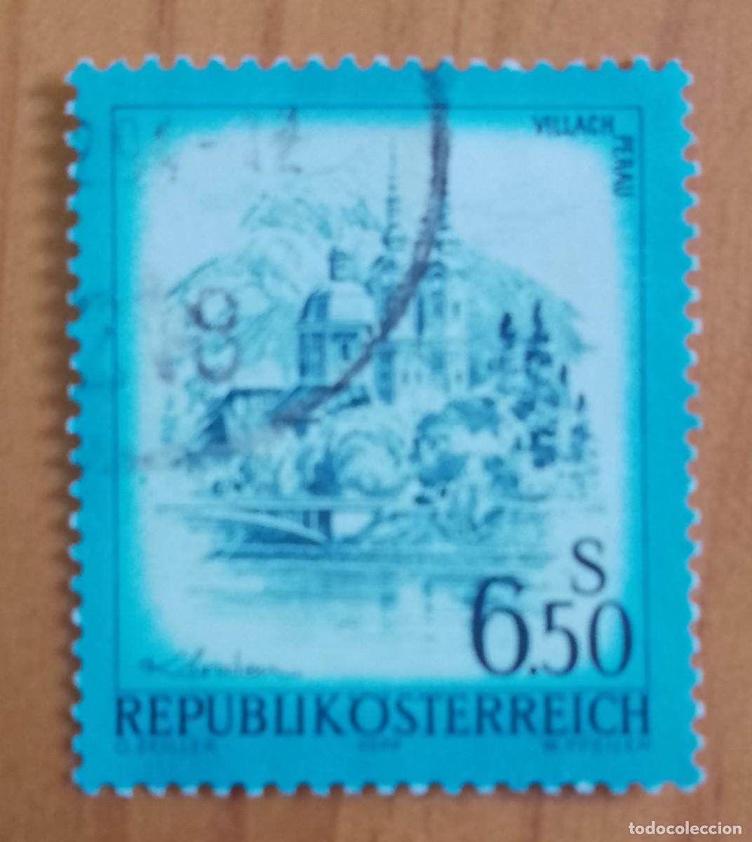 Sellos: AUSTRIA - V/F 6,50 S - A&Ntilde;O 1977 - VILLACH, PERAU - IGLESIA DE LA CRUZ - YV 1378