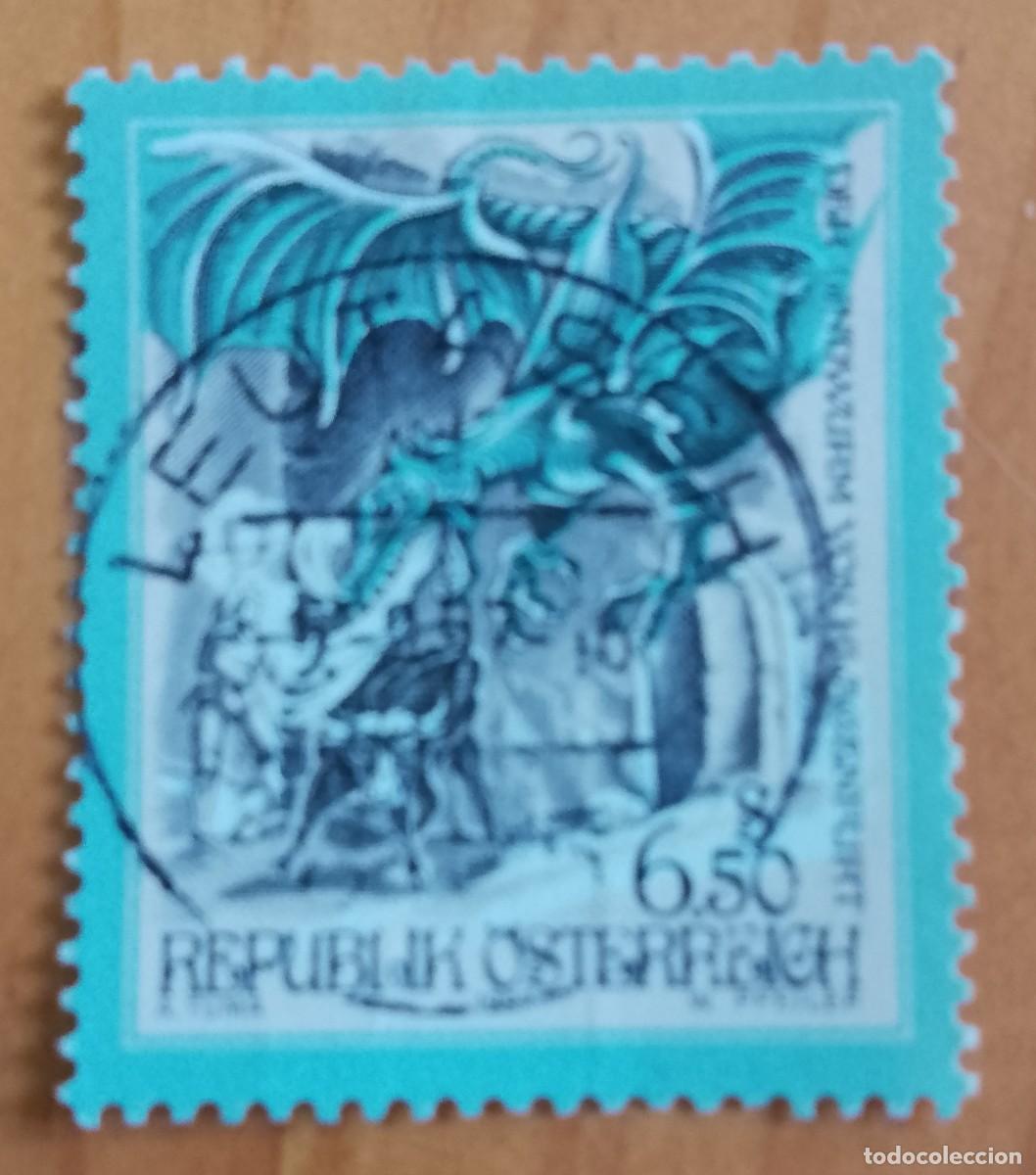 Sellos: AUSTRIA - V/F 6,50 S - PINTURA: DER LINDWURM