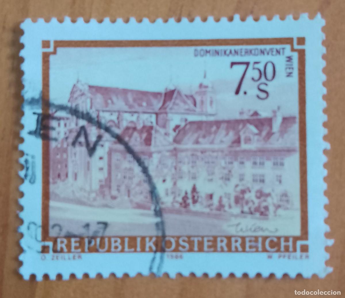 Sellos: AUSTRIA - V/F 7.50 S - A&Ntilde;O 1986 - CONVENTO DOMINICANO EN VIENA.